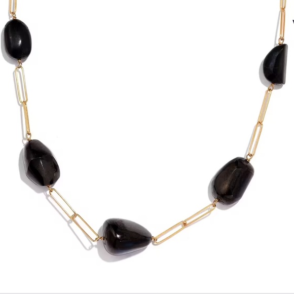 Jewelry - Elite Shungite Paper Clip Chain Station Necklace 20 Inches